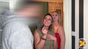 Kelly and Pam with Their Huge Tits, Eat a Dick Together