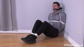 Business Clad Brad Is Twisted In Rope In The Corner Of A Room! 4k Version