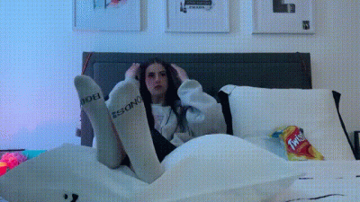 Sweaty feet and socks POV
