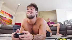 Hunk Inserts His Big Joystick Inside Stepbros Asshole