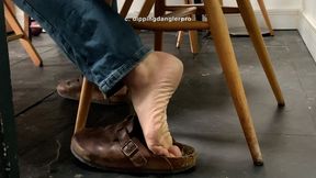 Candid Bare Feet Dipping Under Table 1024