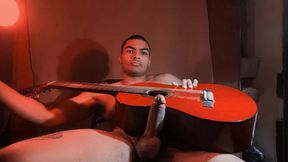GuitarJob - Sexy Gentleman Number One Rubs A Yamaha C-80 Guitar Axe In Chinese Spanish Style On His Penis - Until Finish