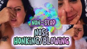 Pretty Snotty Goddess Mallory's Bath Time Nose Honks – 4 Min of Loud Trumpet - Honking - Blowing in Hands
