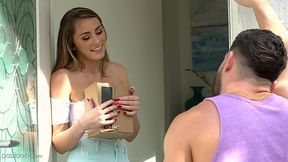 Young housewife Mackenzie Mace gets intimate with handsome delivery guy