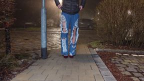 In my sexy ripped jeans I so hard