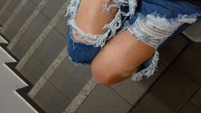 In my sexy ripped jeans I so hard