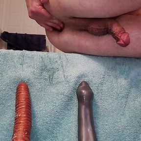 I love big toys from Squarepeg toys Gaped my sloppy anal plugged boy huge dildo