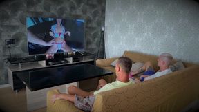 Horny Maid Gets Fucked in the Mouth and Pussy by Three Big-dicked Men - Double Penetration and Lots of Cum