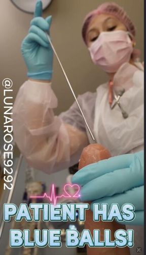 PATIENT HAS BLUE BALLS! POV.🧤🍆💦😷🩷🩺