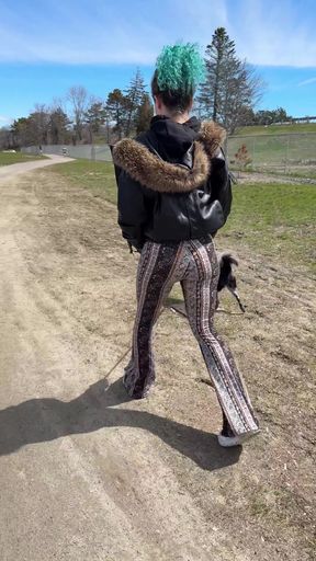 Cute flared pants walk leads to unexpected fun