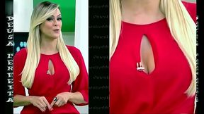 Renata Fan - Jogo Aberto - Decote Vermelho Linda e Maravilhosa