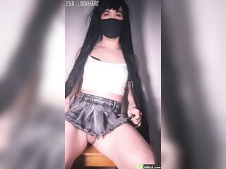 Oriental sissy rides & sucks sextoy during the time that plugged and caged