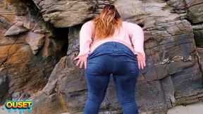 The beautiful, curvy Ouset has sex in the woods with her husband's friend