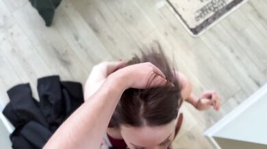 This little slut wanted to cheat on me with my friend! I gave her double penetration, taking all her