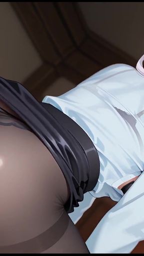 Frieren came to her boss to ask for a raise. Frieren has sex with her boss. Frieren hentai cosplay   Clip 2