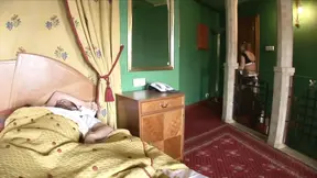 Morgan Moon swallowed one huge cock