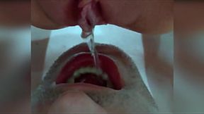 dominatrix Pussy&#x270C; Urine Mouth Fuck, Pee Drinking and Swallow