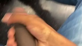 BBC Grunting and Jerking off on Train