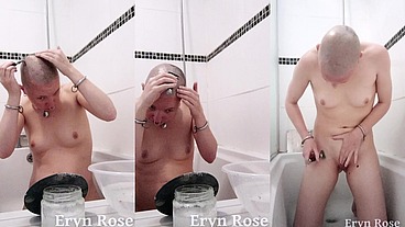 Head Shave and Shower Body Shave - uncut