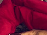 Bored stroking my pierced cock!