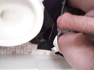 POV Standing Up as I Piddle