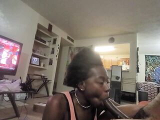 Brothers Girlfriend comes over to give me some throat