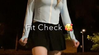 Wild Bubblebutt Teenager T-Girl JennaStretches Heads For a Jog and Urinates in Public Park