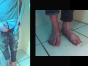 (60fps) Hot Twink holds but ultimately pisses on himself barefoot + Bonus - Apollyon_Incubus