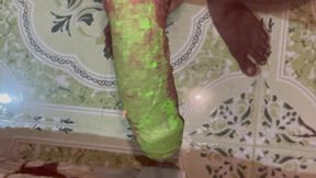 Indian Desi Boy Big green colour cock