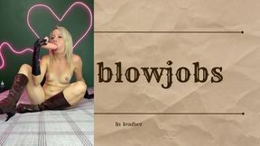 blowjob dildo in leather