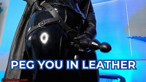 Peg You in Leather: Your Leather Domina Andrea Rosu Spreads & Fucks You - Pegging & Leather Fetish WMV