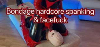 Bondage hardcore spanking and facefuck