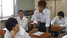 Japanese Beauty Moe Kimishima Gangbanged in School Sex Extravaganza