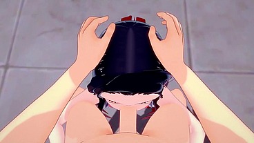 Nezuko Kamado cojiendo en la alberca