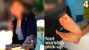 From Reading on a Bench To a Room Having Her Toes Sucked & Feet Licked - 23yo Student Becomes My Personal Foot Slut - Foot Worship Pick Up 4