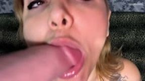 An extreme Blow Job Deep throat Gagging Dildo experience