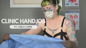 Leela Lapin Wears a Strappy Bra and a Shielded Mask and Gives You a Gloved Handjob