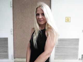 GERMAN SCOUT - Slim Fit Aged Caroline De Jaie at no cum drum Casting Bang