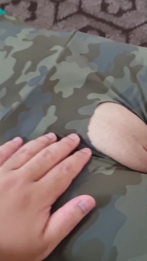 Part 2 - Military girl doing a hard and sexy workout.   Clip 2