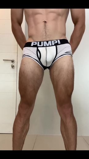 Big Russian Boy Show His Muscle Legs and Body