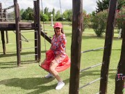 I walk through a public park and play in a hammock for you. SAFE FOR WORK MILF. Send a mail 4 custom
