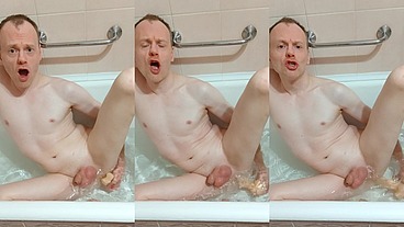 LanaTuls - Anal Slut and Whore - Hard Anal Manunt Fucking by Dildo in BathTube