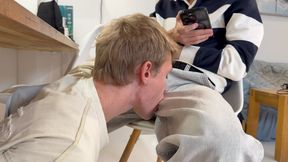 Cute Guy Gave His Friend a Blowjob with a Big Cock, Blowjob and Juicy Fucking with an Ending