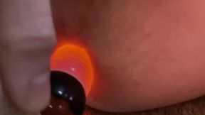Teen boy deep dildo inserting.