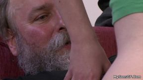 Father Punishes Son's GF with Hard Cock