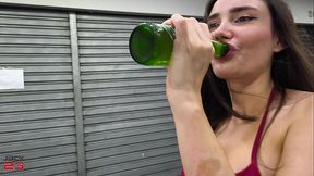 street pickup brazilian girl with hairy pussy and big booty get fucked hard by a monster cock