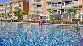 My neighbor agrees to go to my apartment to hard