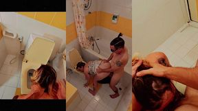 baiser dans une salle de bain digne des annee 80