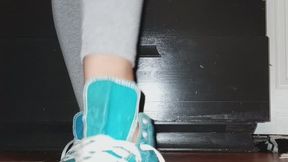 Untied Converse High Tops