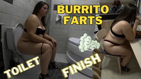 Burrito Farts Toilet Finish